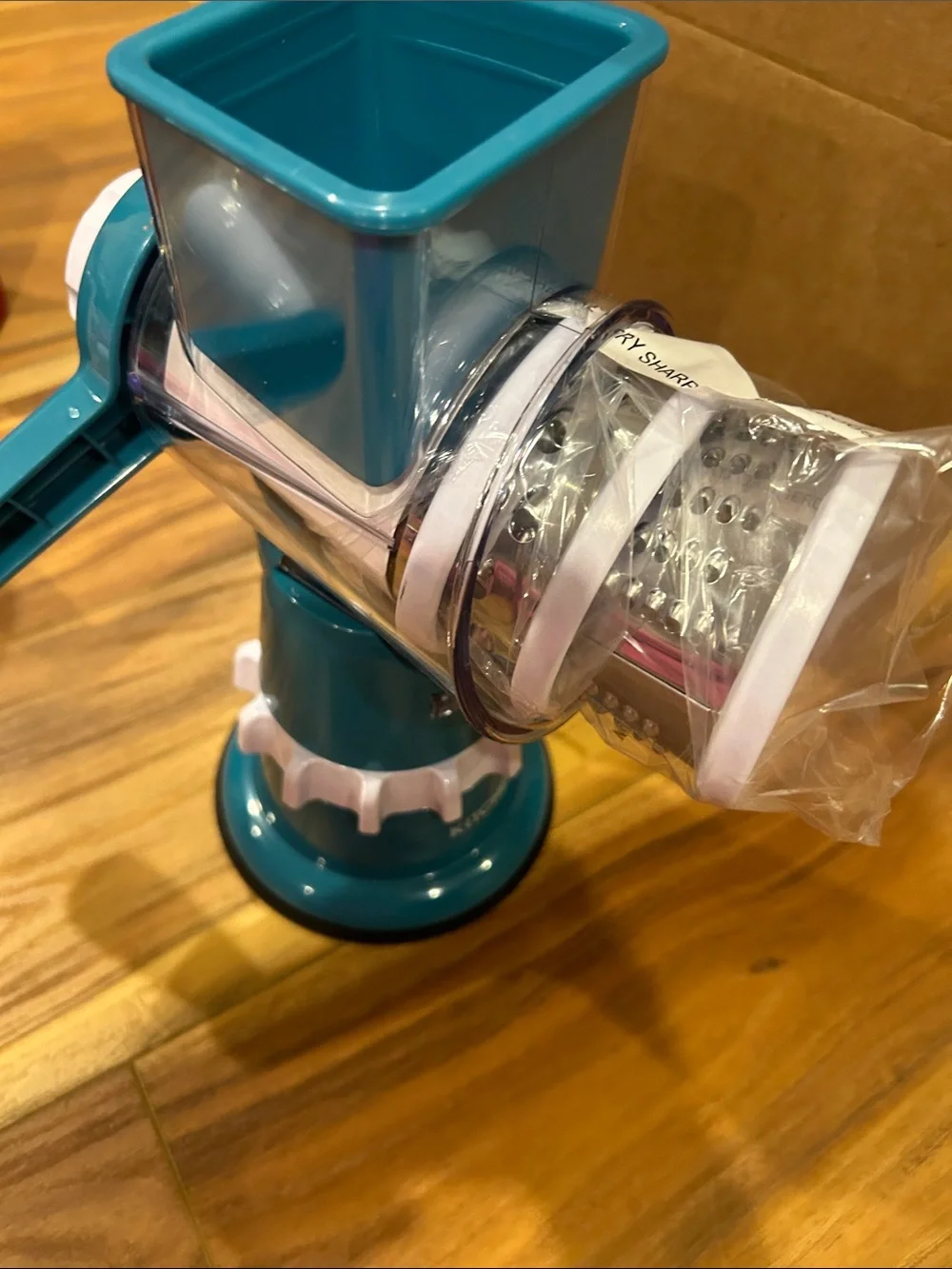 Kitchen HQ speed grater and slicker Teal Suction-Base New